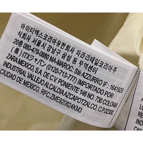 Zara Womens Poplin Shirt Dress Medium M Light Yellow Button Front 2946/479 NWT - Picture 10 of 16